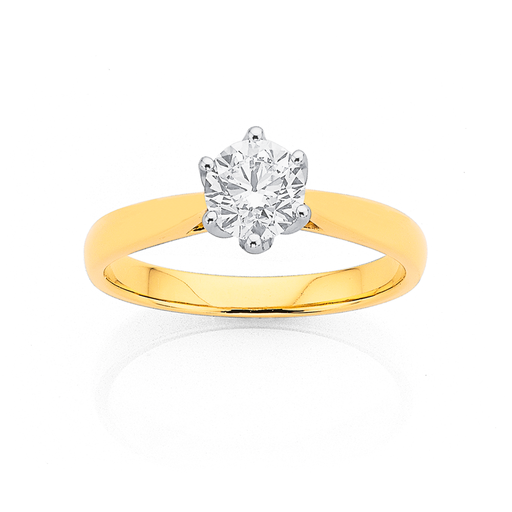 18ct solitaire diamond ring