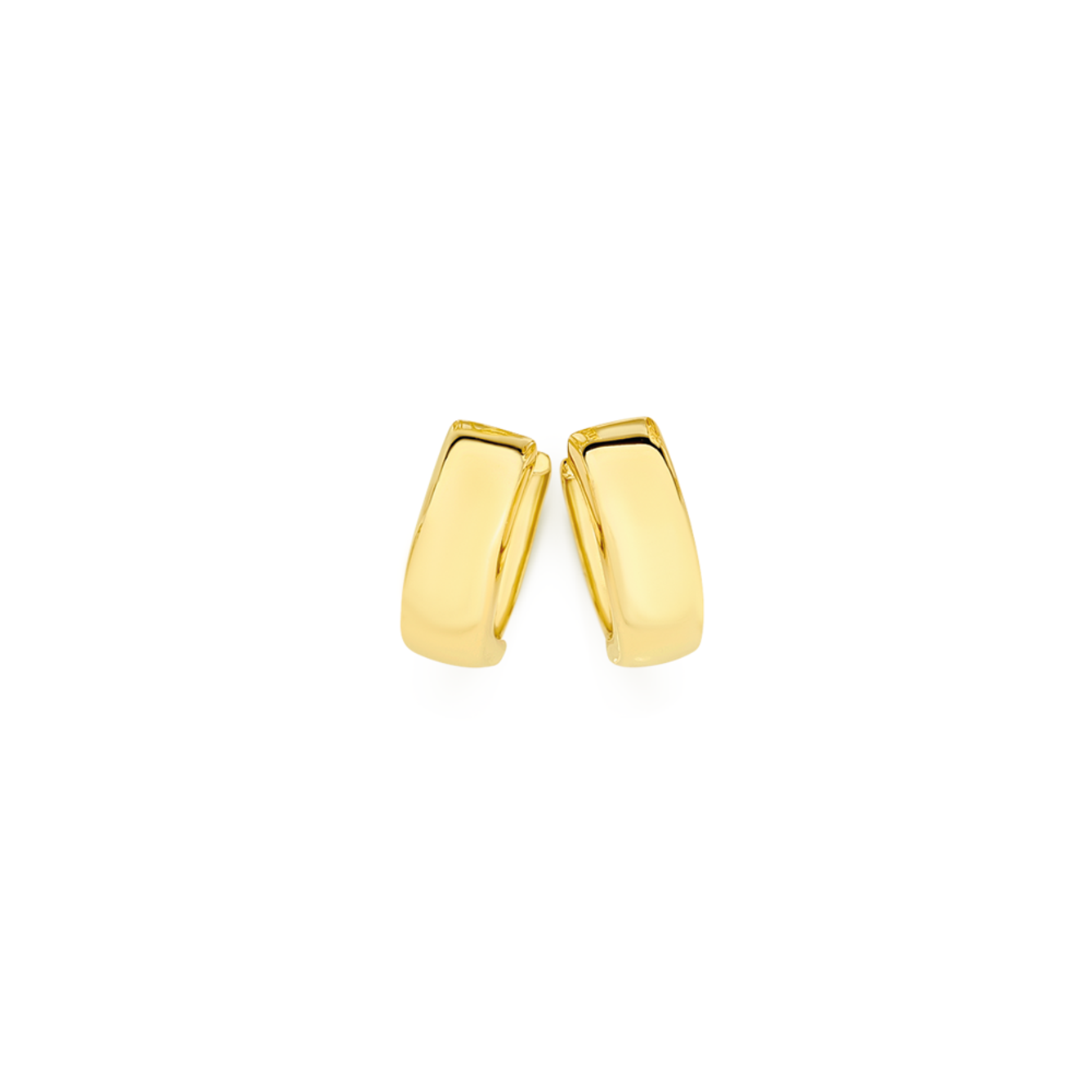 9ct Gold Tri Tone Striped Huggie Earrings | Hoop Earrings | Pascoes The ...