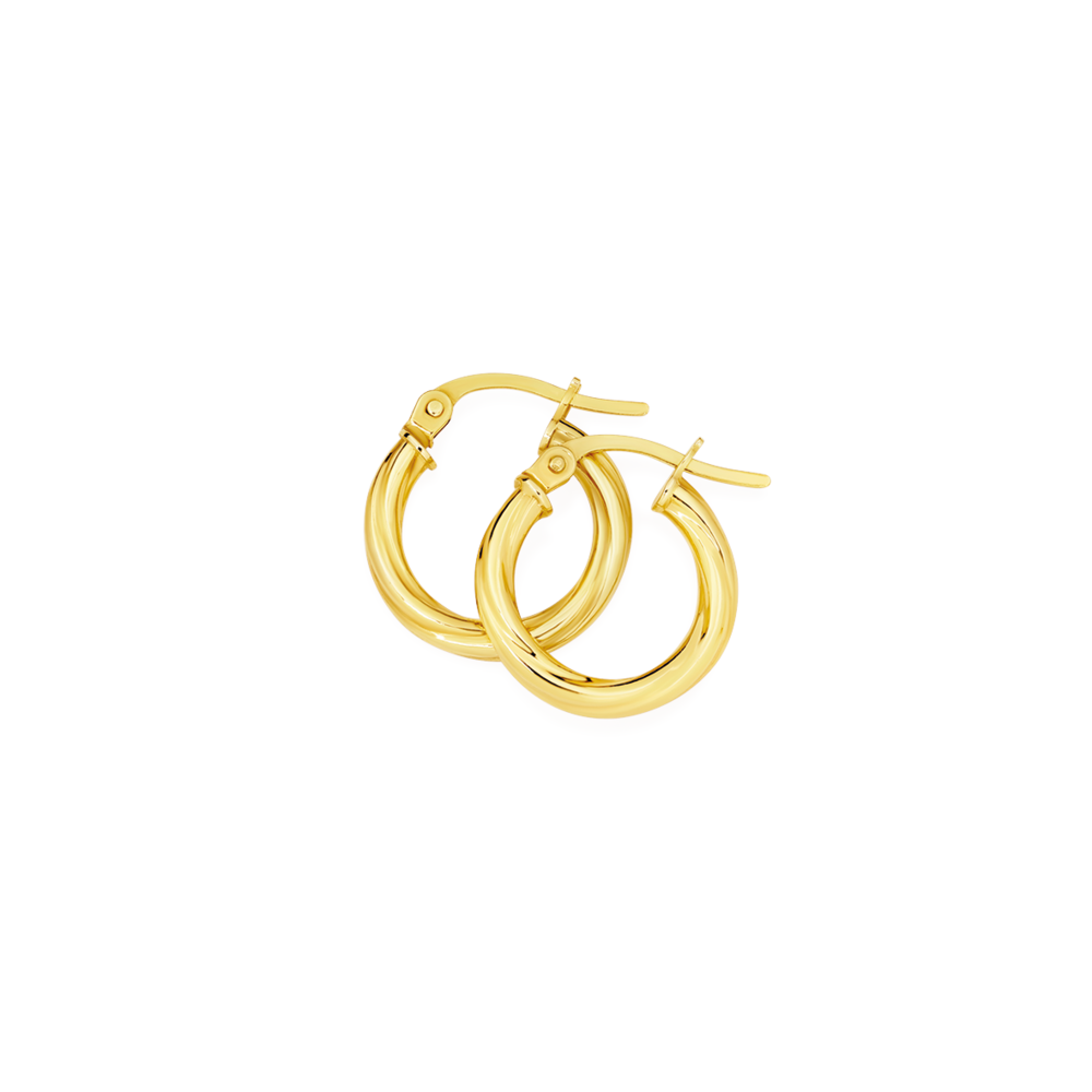 9ct 10mm twist hoop earrings 2409135 6849