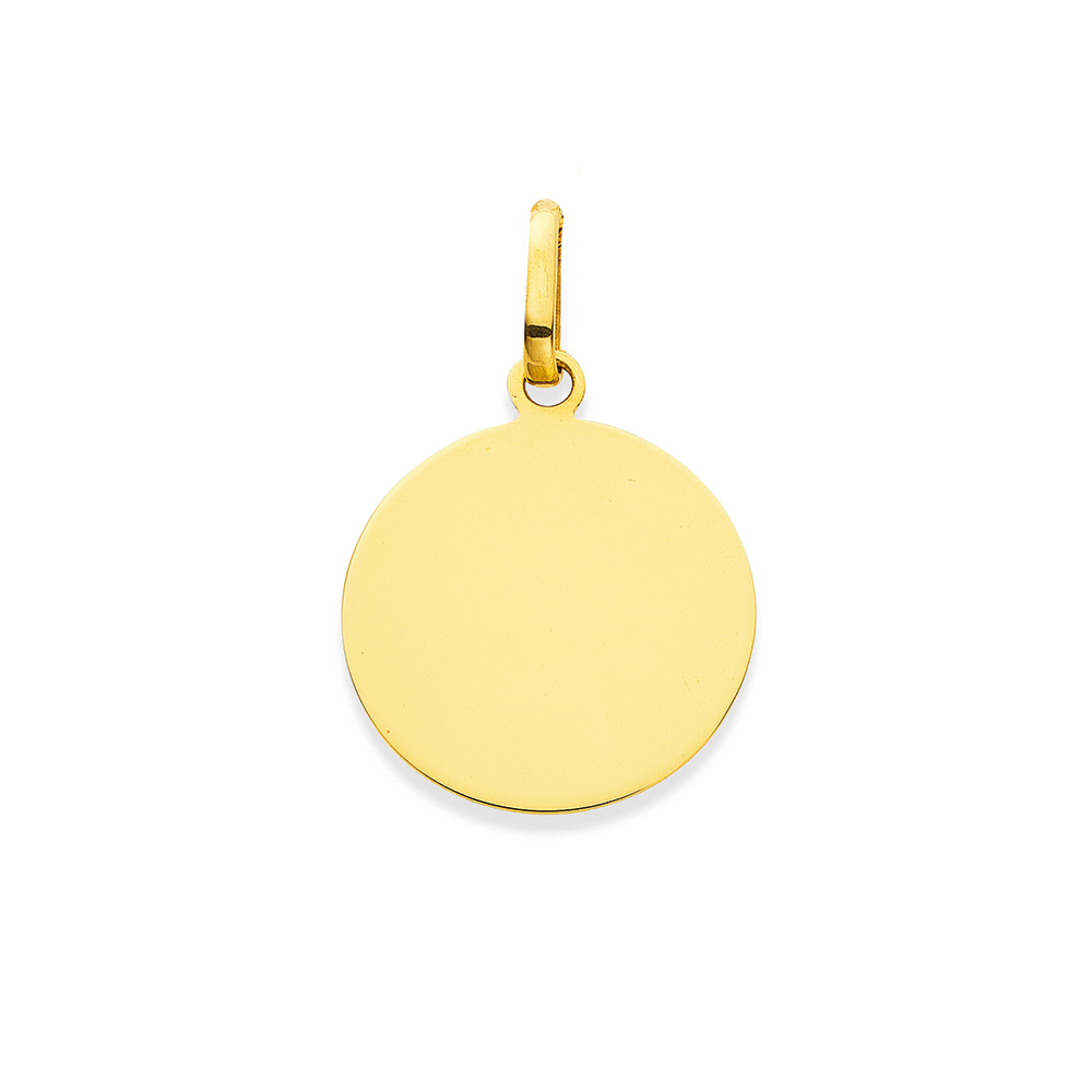 Gold disc clearance charm engravable