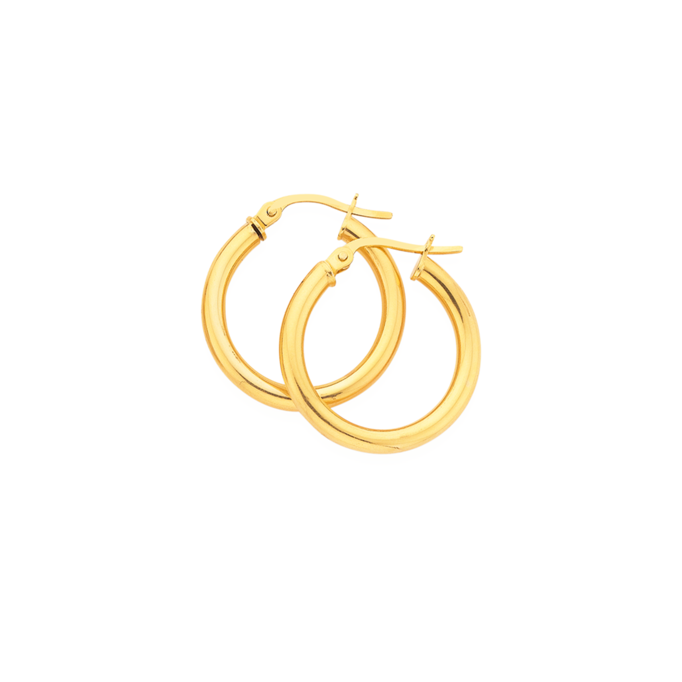 9ct 35mm Polished Hoop Earrings | Earrings | Pascoes The Jewellers