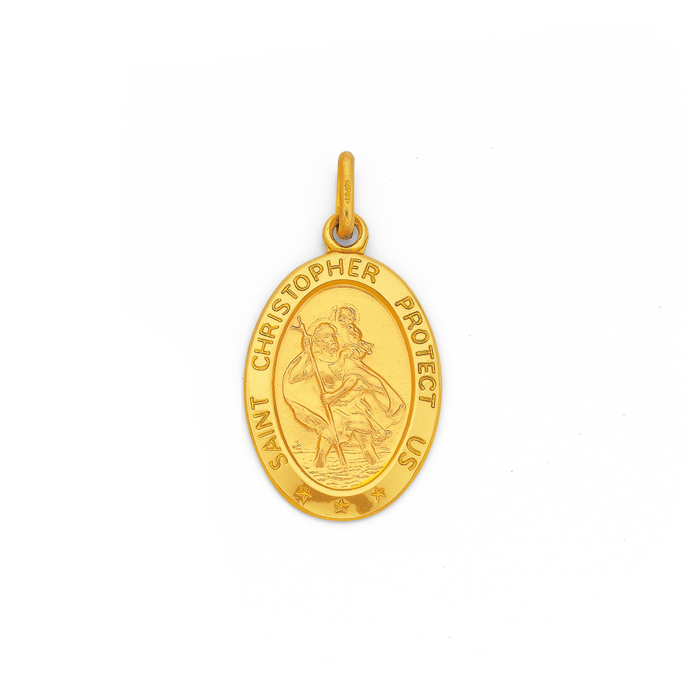 24k Gold-plated Sterling Silver Saint Christopher Medal: Precious Accents,  Ltd.