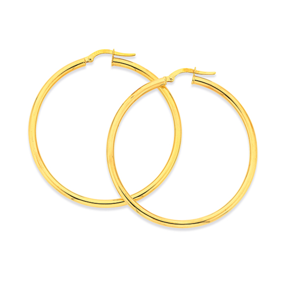 50mm 9ct deals gold hoop earrings