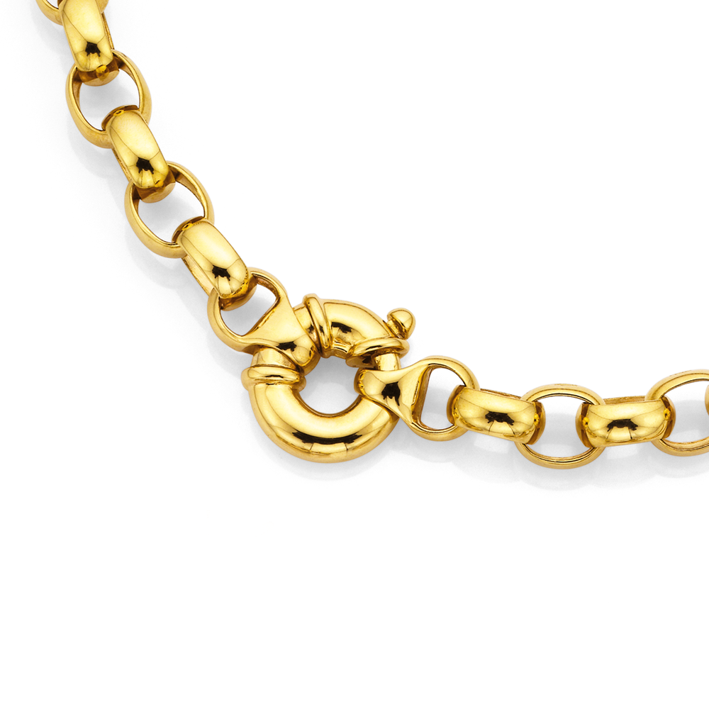 Gold belcher hot sale bolt necklace