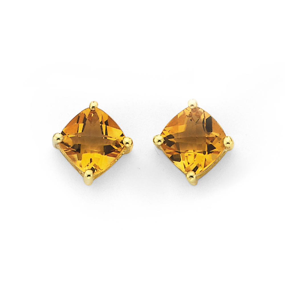 yellow topaz earrings studs