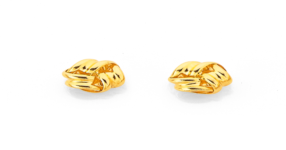 9ct, 5mm Love Knot Stud Earrings | Pascoes