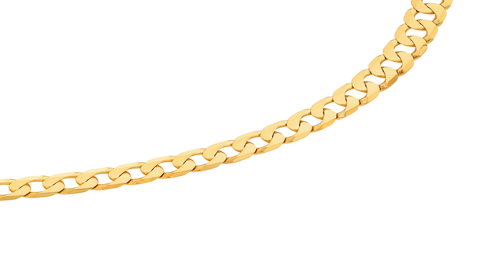 9ct, 60cm Solid Curb Chain | Pascoes