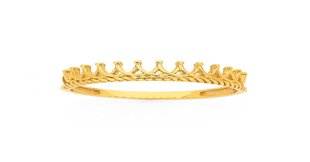 9ct, Crown Stacker Ring | Pascoes