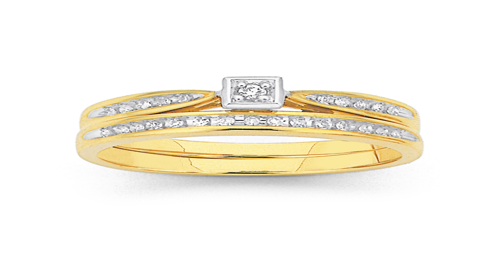 9ct, Diamond Bridal Set Rings | Pascoes