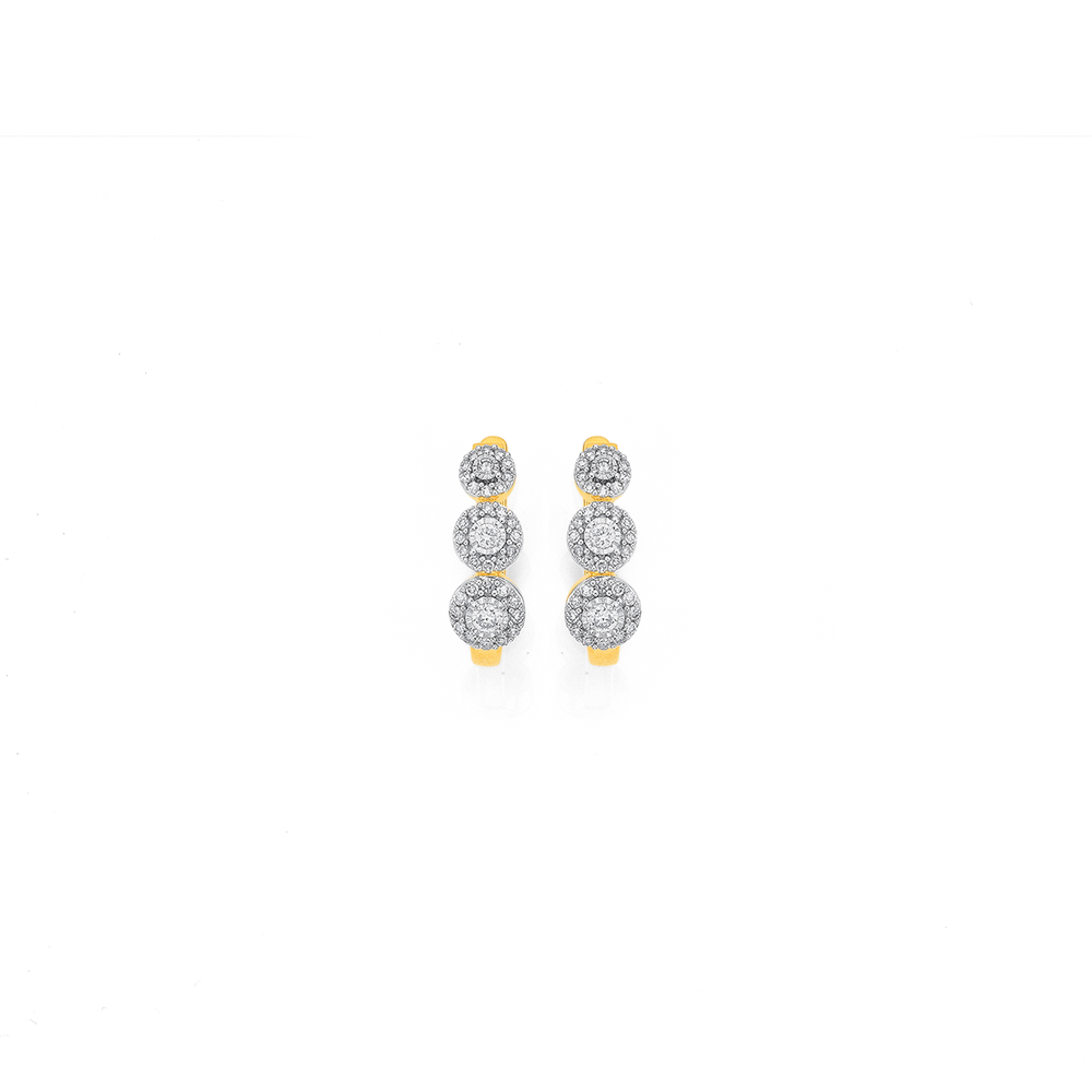 Sterling Silver Baroque Pearl Hoops in White | Goldmark (NZ)