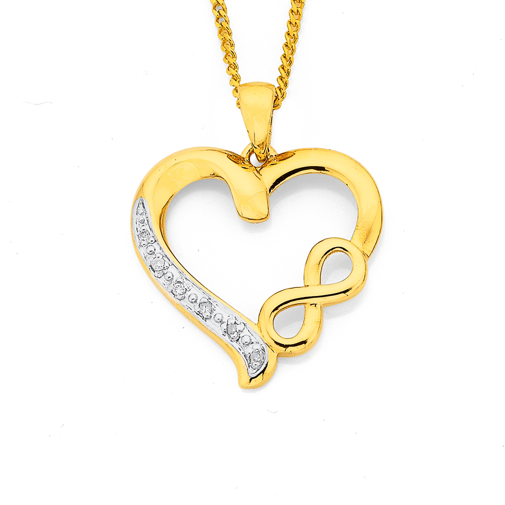 Infinity heart sale necklace gold