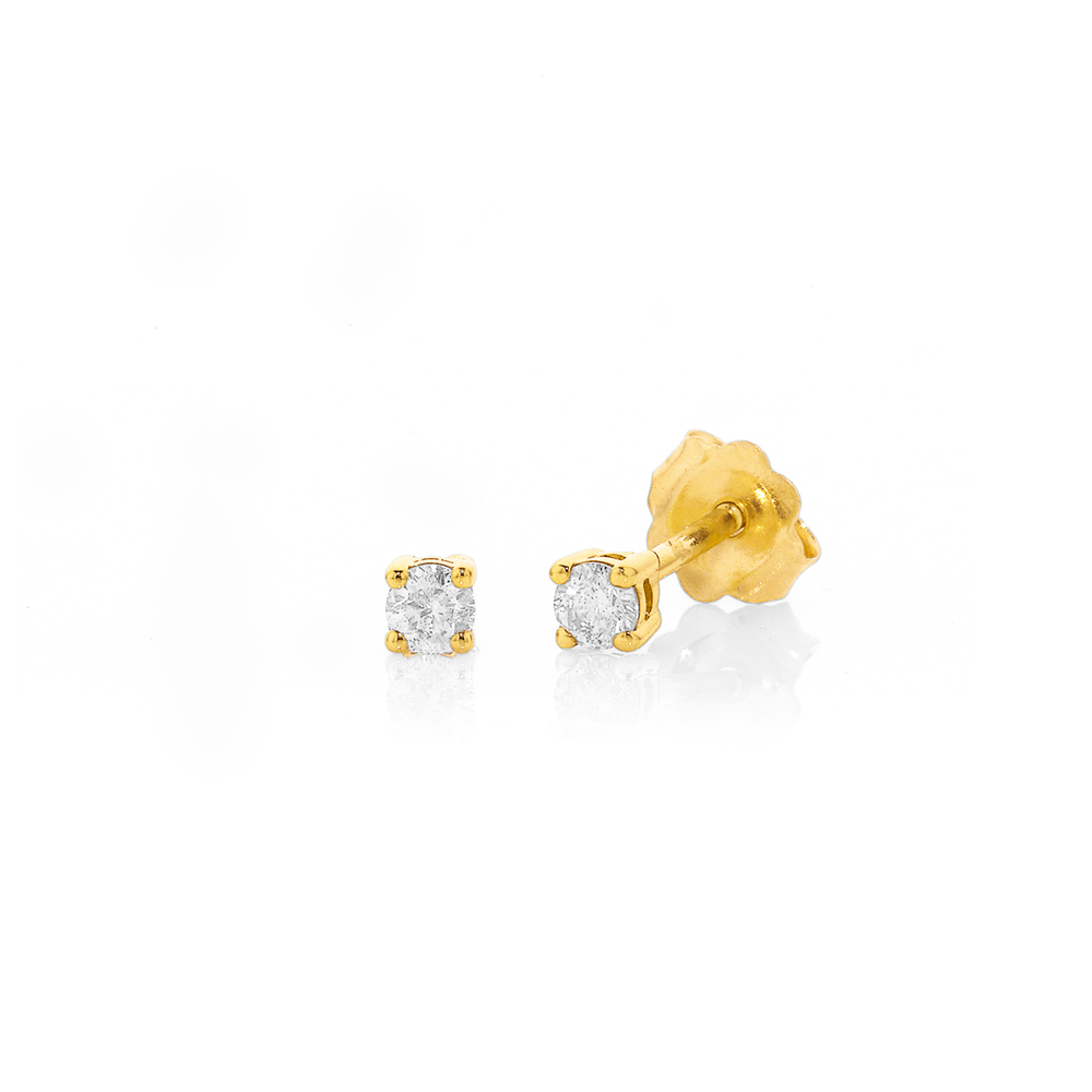 9ct, Diamond Huggie Earrings | Pascoes