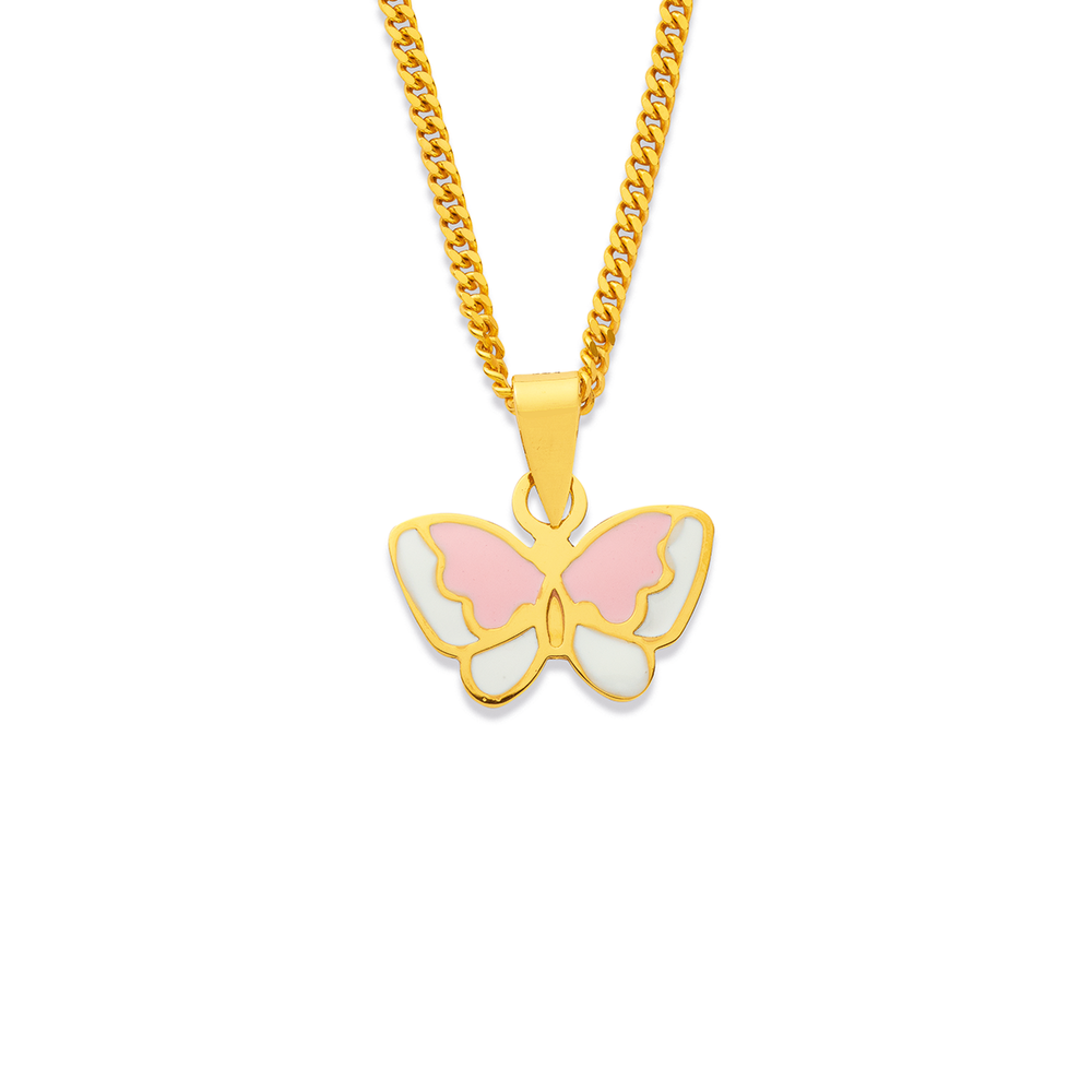 9ct gold butterfly pendant fashion