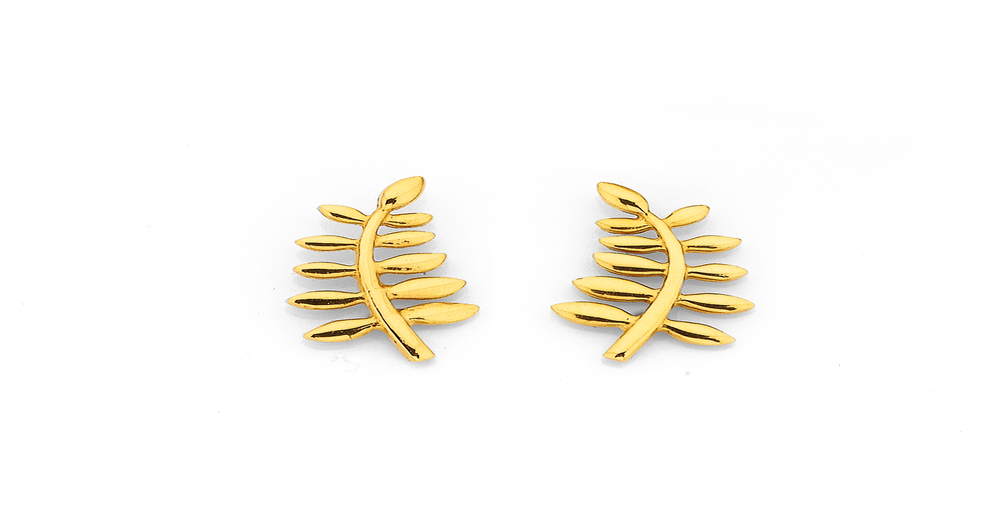 9ct, Fern Studs | Pascoes