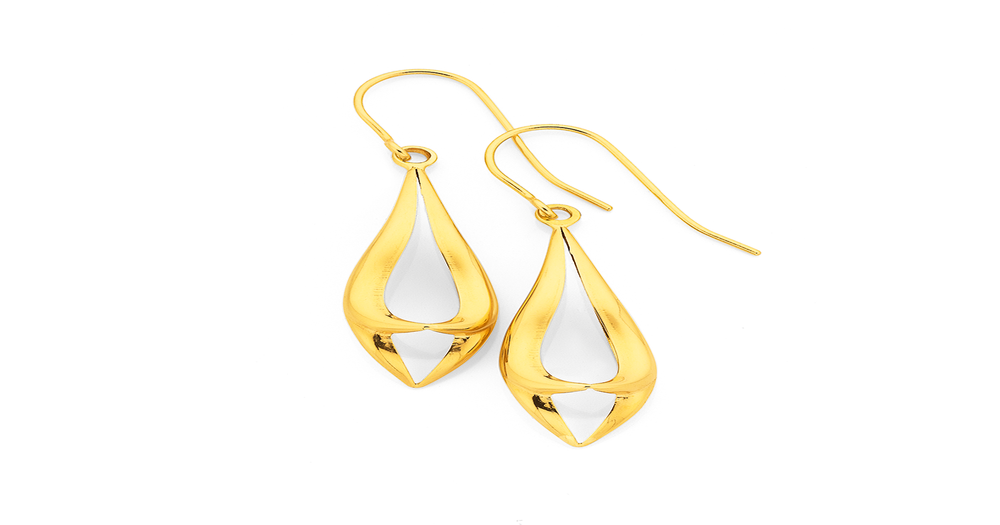 9ct, Flare Drop Earrings | Pascoes