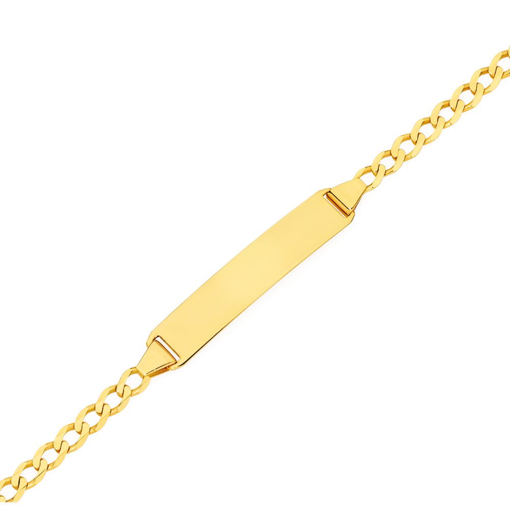 14K Yellow Gold 10.8 mm Figaro ID Bracelet - 8.25 inches | Paul Bensel  Jewelers