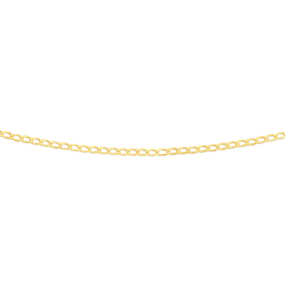 9ct gold 50cm solid curb chain