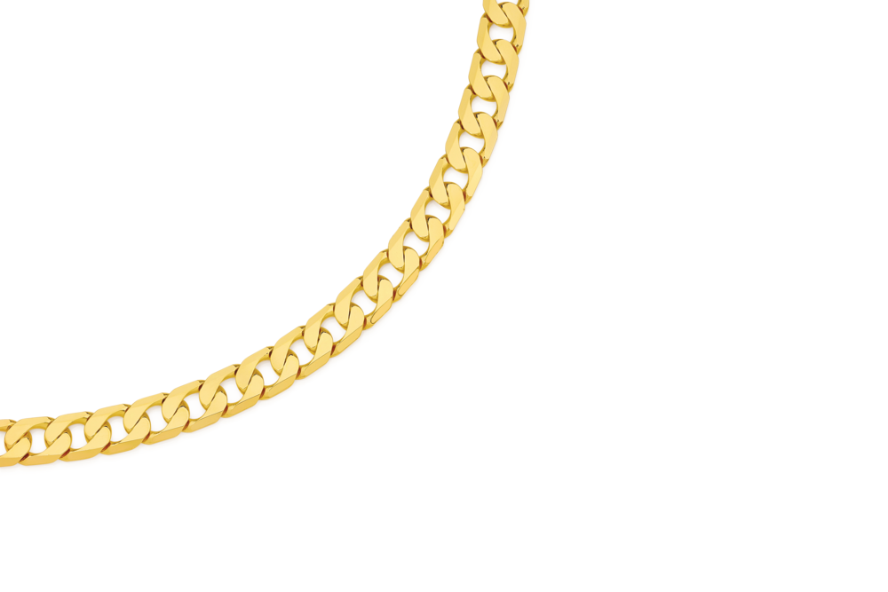 55cm gold curb chain