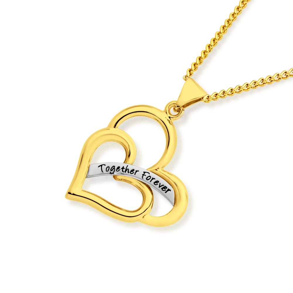 Open Heart Necklace in 9ct Gold | Gold Boutique