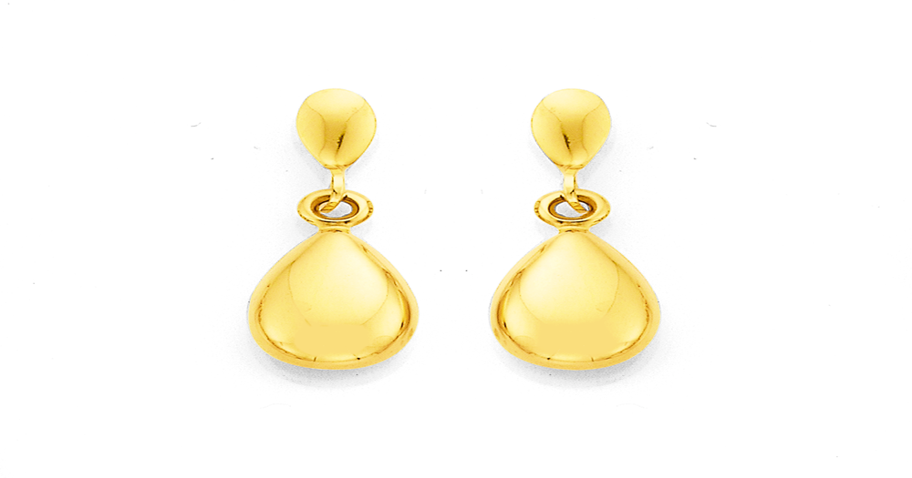 9ct, Pear Drop Stud Earrings | Pascoes