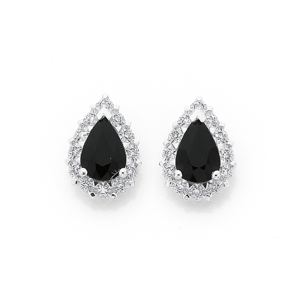 Black sapphire store earrings