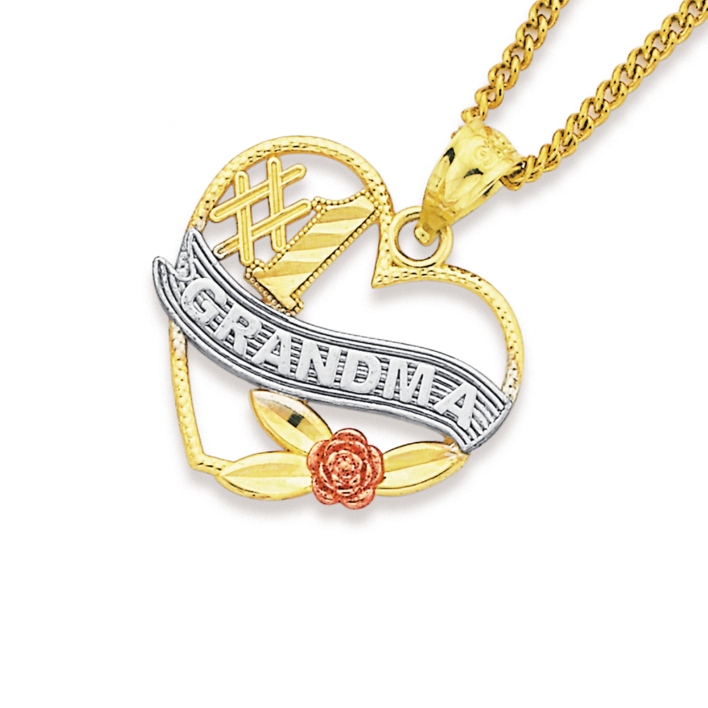 grandma heart pendant