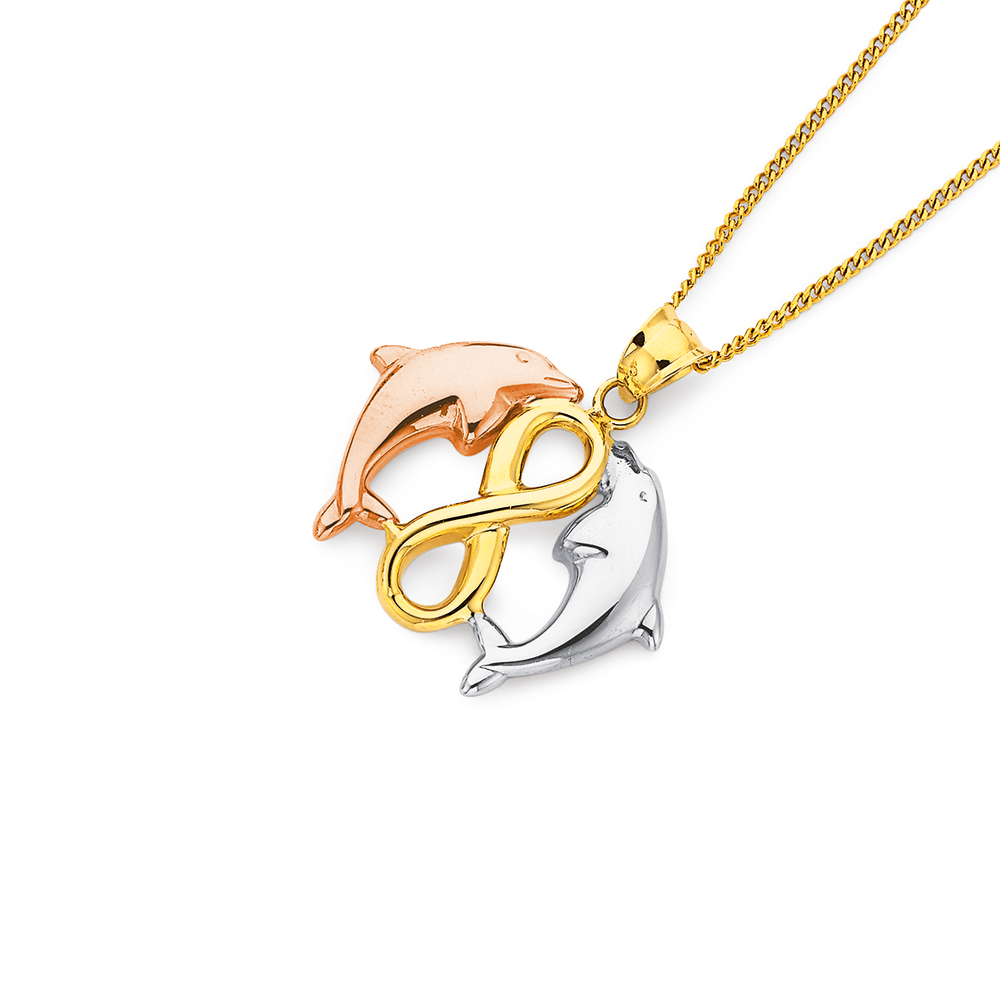 dolphin infinity necklace