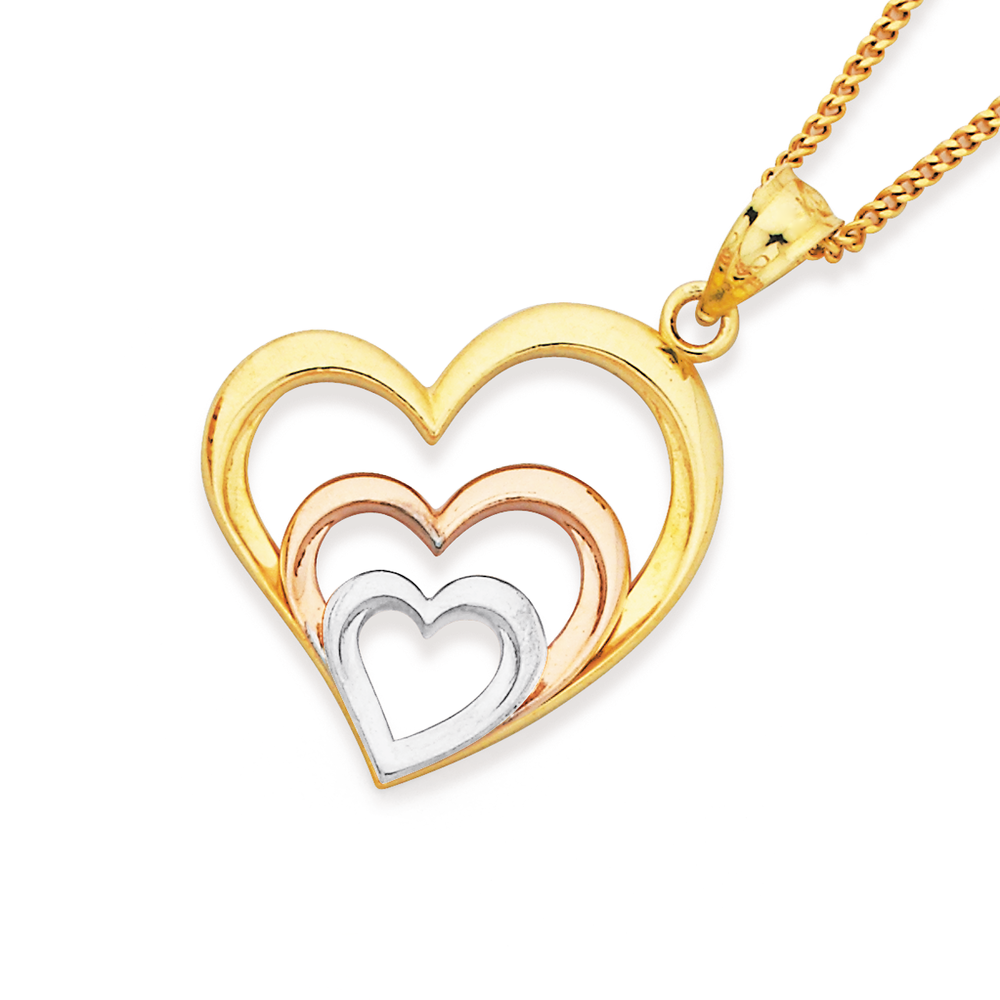 Gemstone Triple Heart Necklace – Lindsey Leigh Jewelry