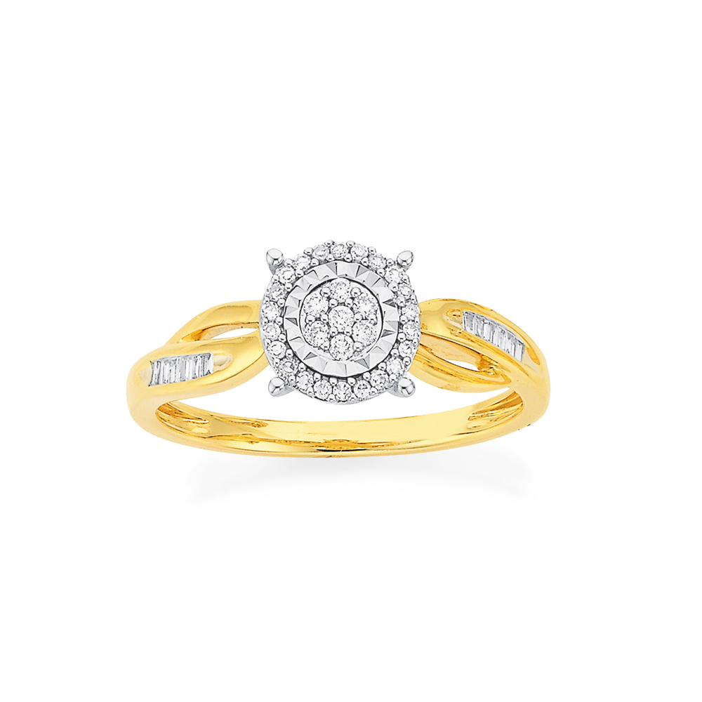 Yellow gold diamond rings for deals sale