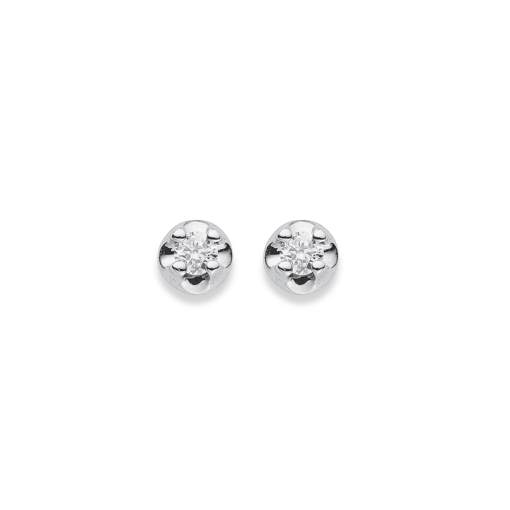 G-H / I1-I2) 1/10 CT. T.W. Lab Grown White Diamond 10K Gold Stud Earrings -  JCPenney