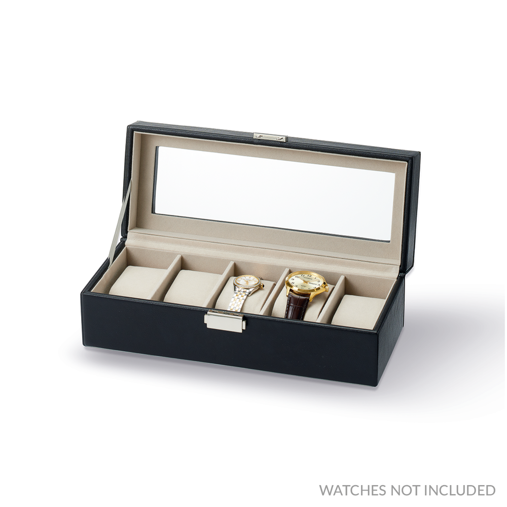 Black discount watch box