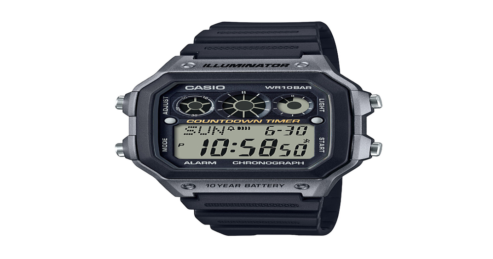 Casio Mens Digital Watch in Black | Pascoes