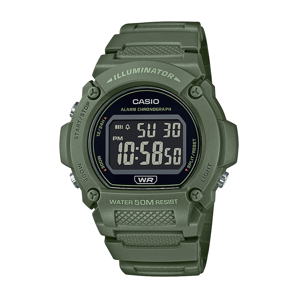 Casio digital watch 50m water clearance resistant