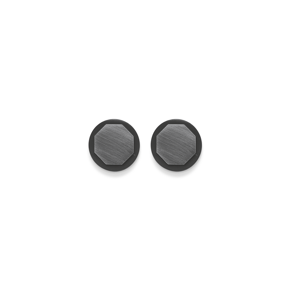 Buy Beautiful Mens Star Stud Stainless Steel Earrings Silver & Black Online  at desertcartINDIA