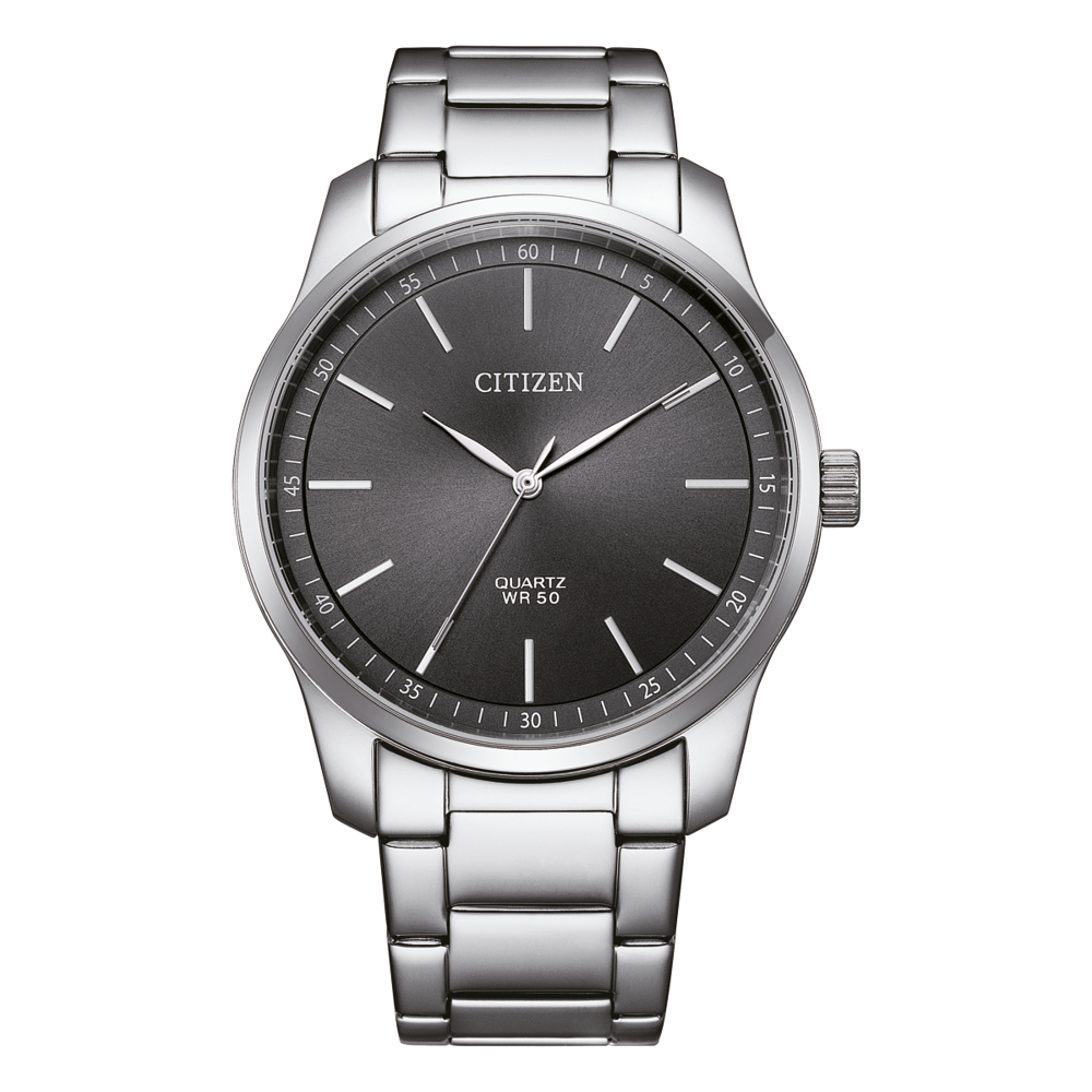 Citizen Black Dial Watch in Silver Pascoes