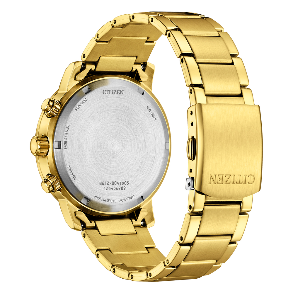 Citizen chronograph 2025 wr100 gold