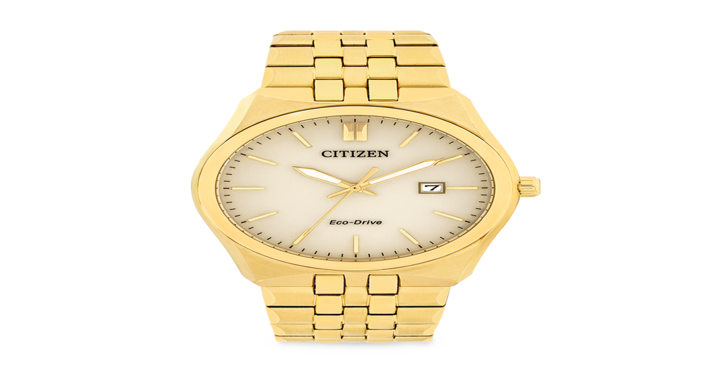 Citizen Mens' Eco-drive Watch in Gold | Pascoes