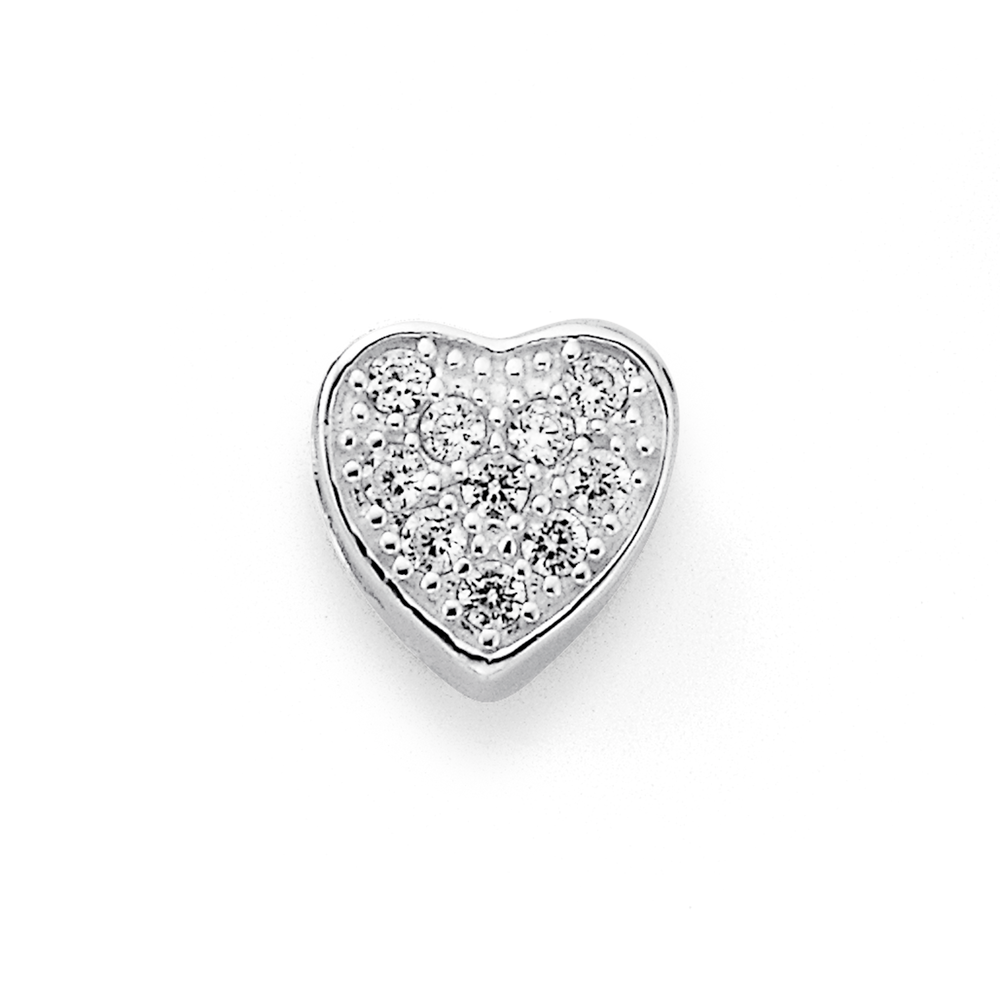 Sterling Silver Wish Love Dream Heart Addorn Charm | Pascoes