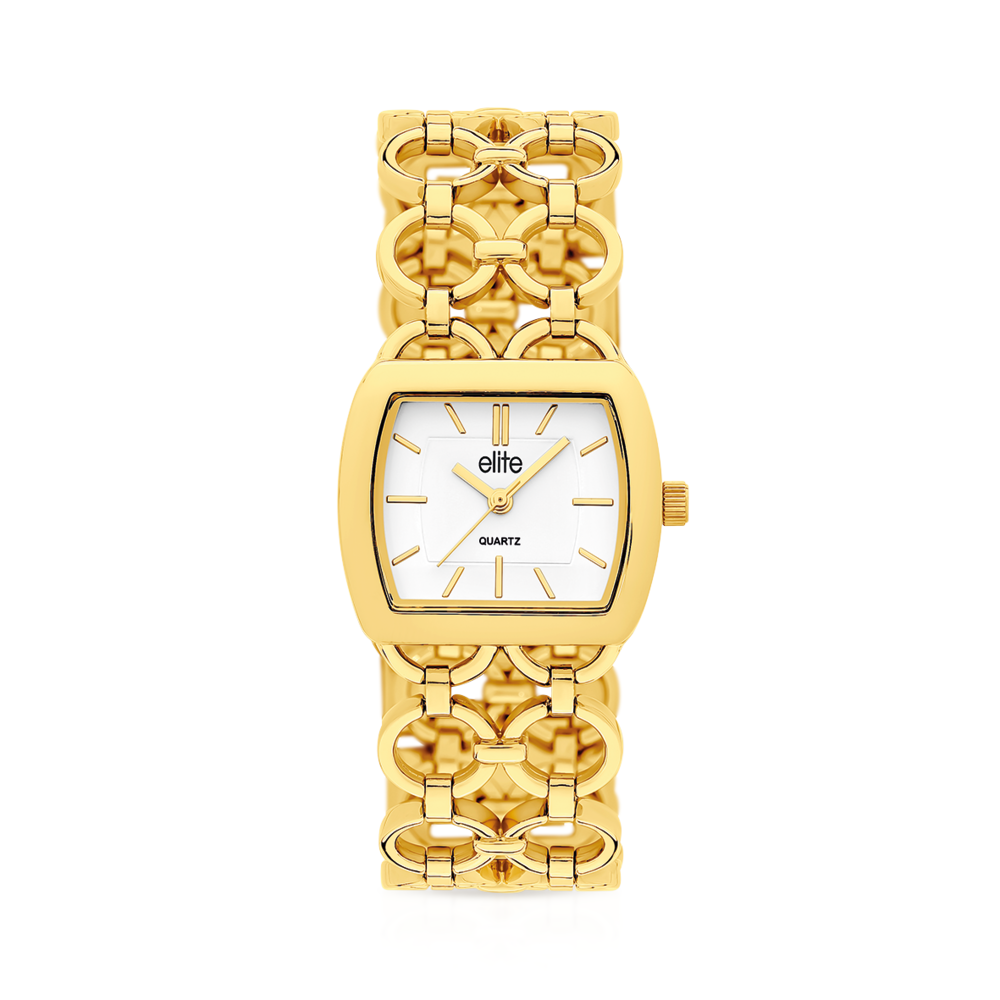 Elite gold best sale watch ladies