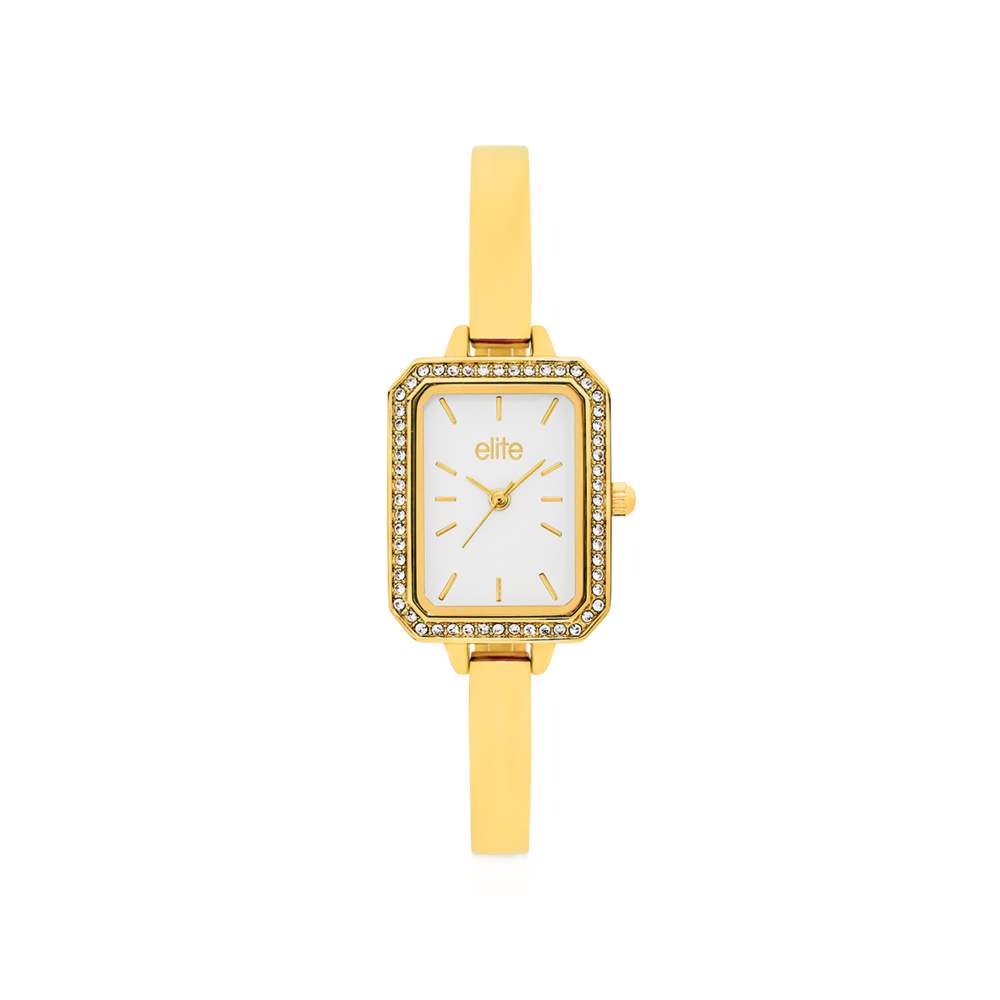 Elite Semi Bangle Watch in Gold Pascoes