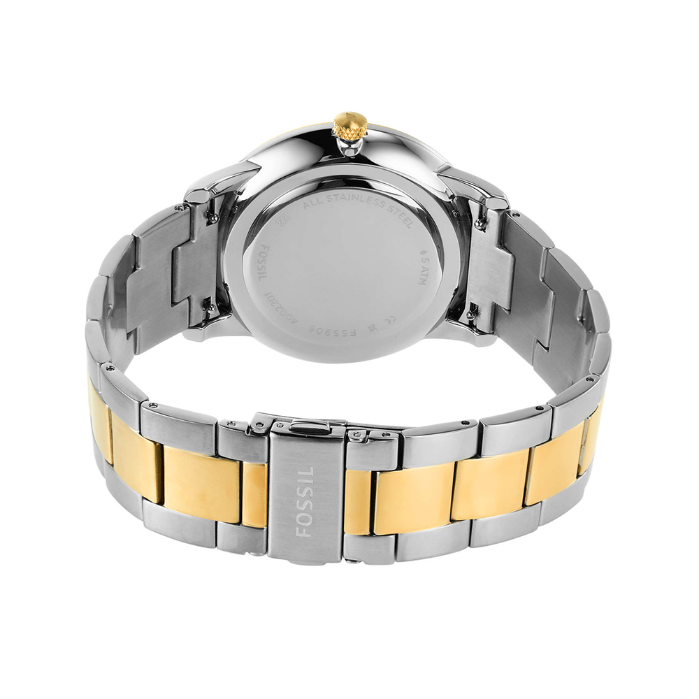 Gold and silver fossil watch men's online