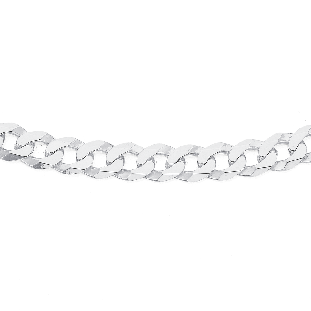 9ct Gold 55cm Solid Flat Curb Chain | Angus & Coote