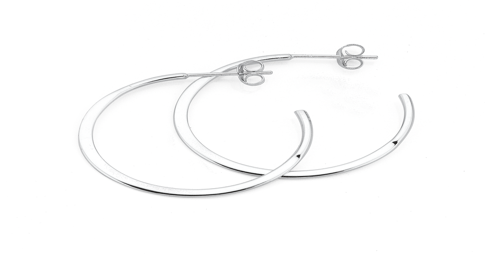 Sterling Silver 30mm Hoops | Pascoes