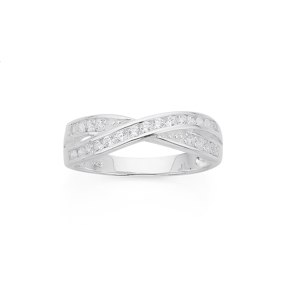 Silver deals crossover ring