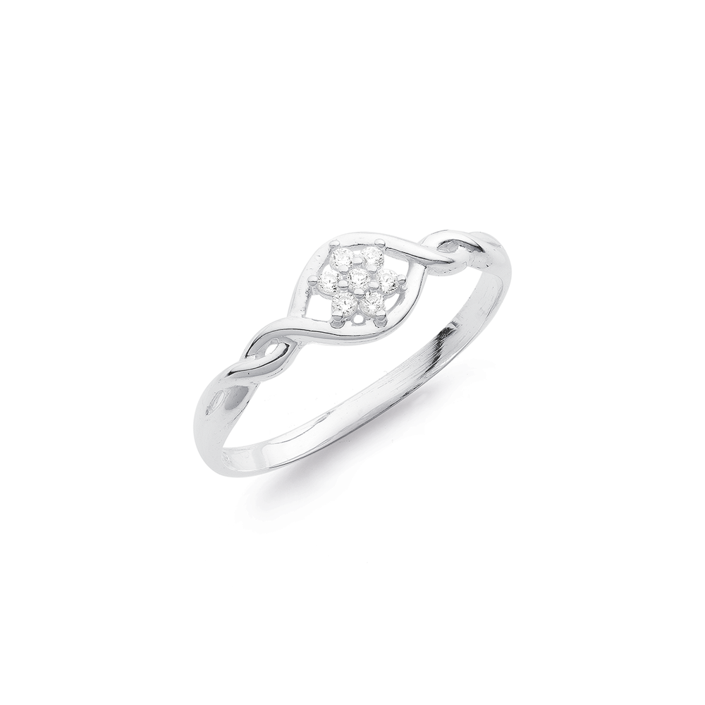 Cubic zirconia promise hot sale rings sterling silver