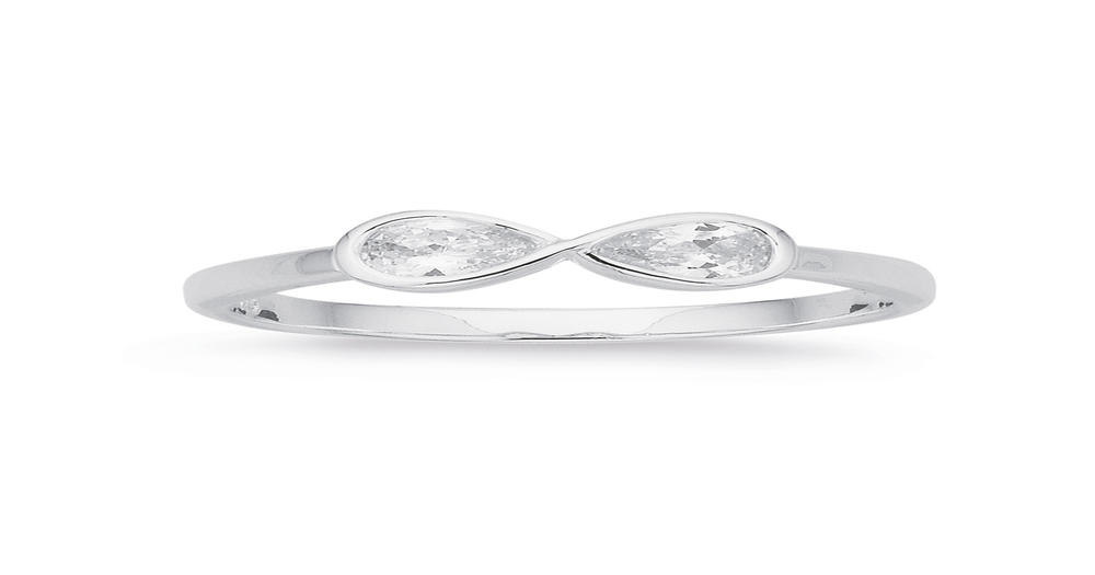 Sterling Silver Cubic Zirconia Infinity Ring | Pascoes