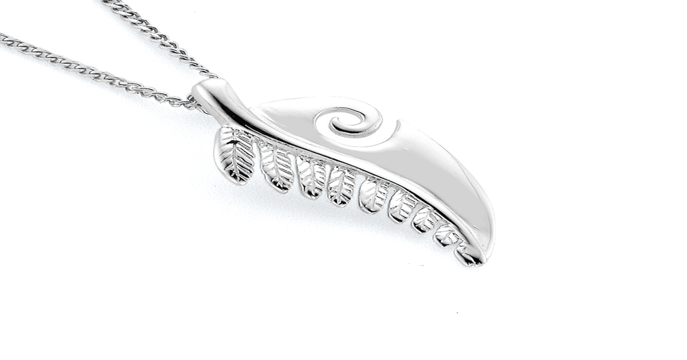 Sterling Silver Fern And Koru Pendant | Pascoes