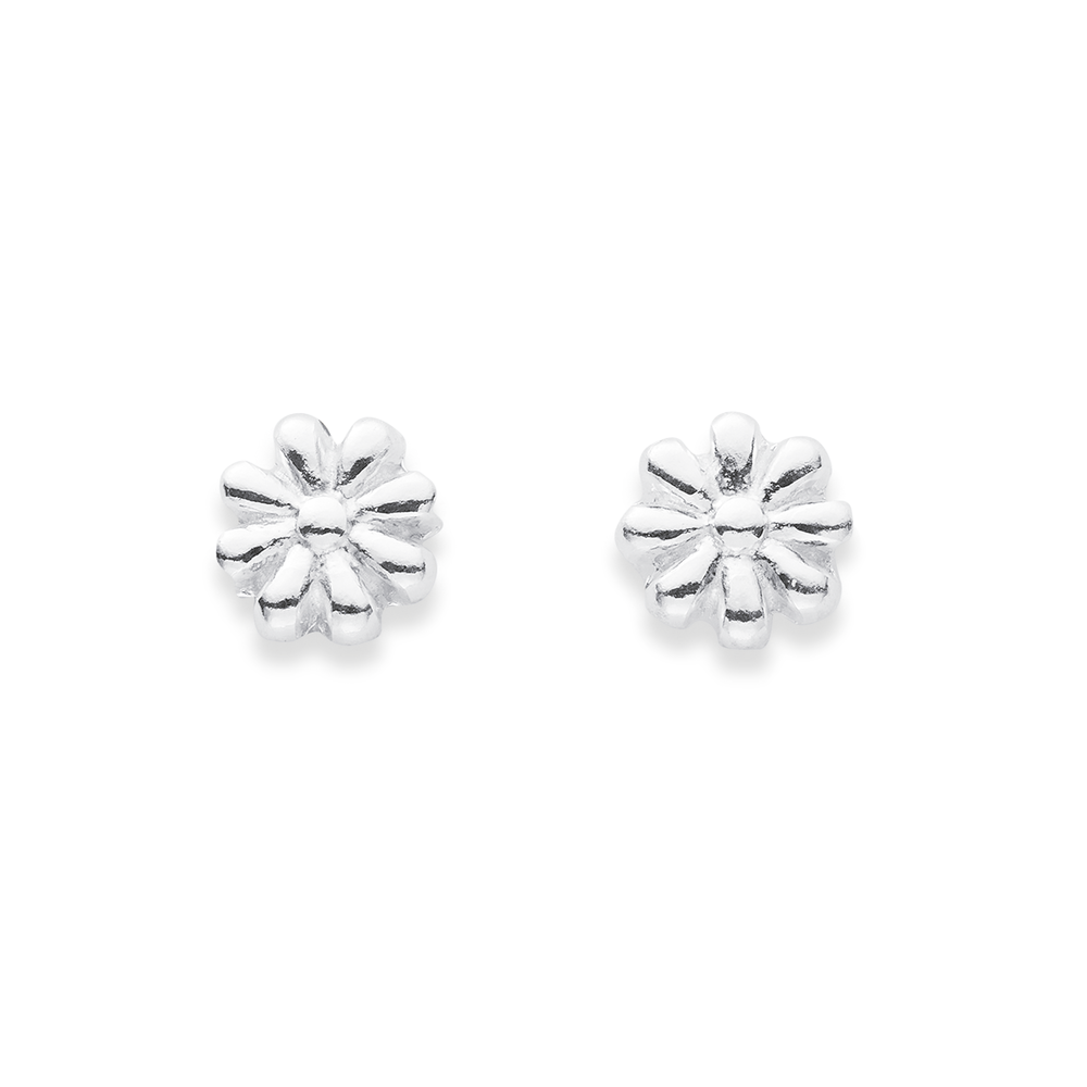 Sterling silver deals flower stud earrings