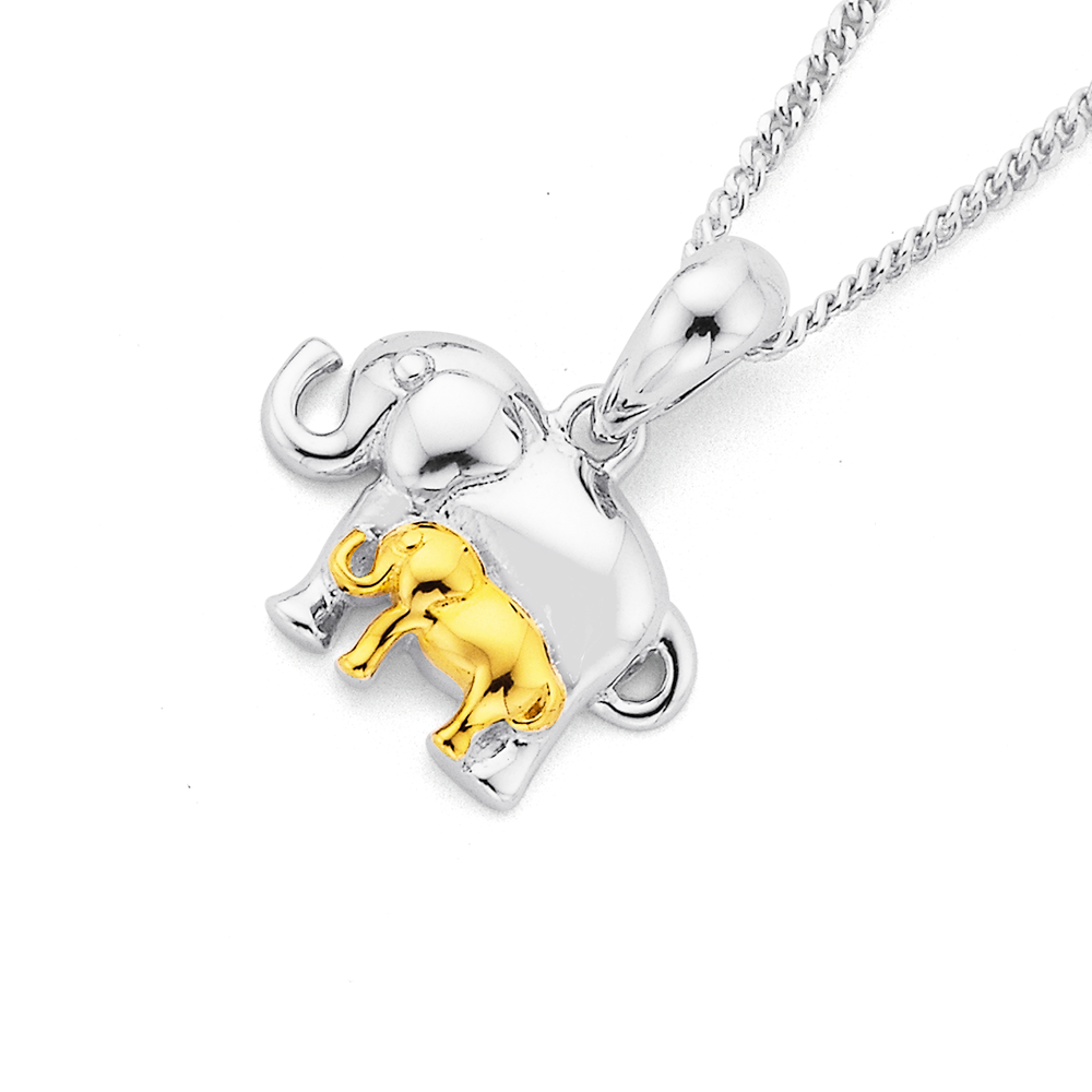 Gold on sale elephant pendant