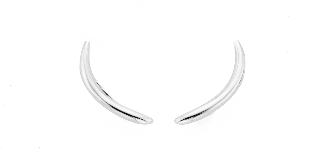 Sterling Silver Graduated Curve Ear Climbers | Pascoes